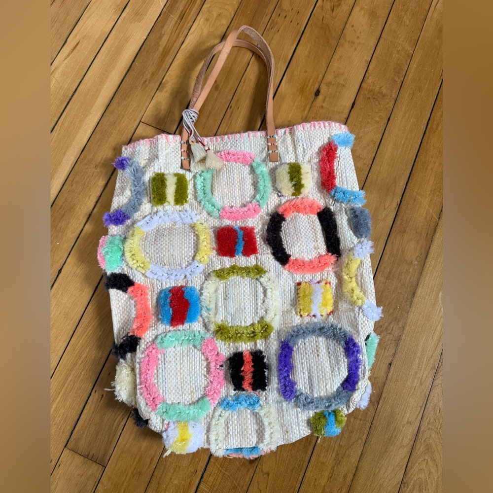 Enshallah Recycled Circle Patchwork Colorful Boho… - image 2